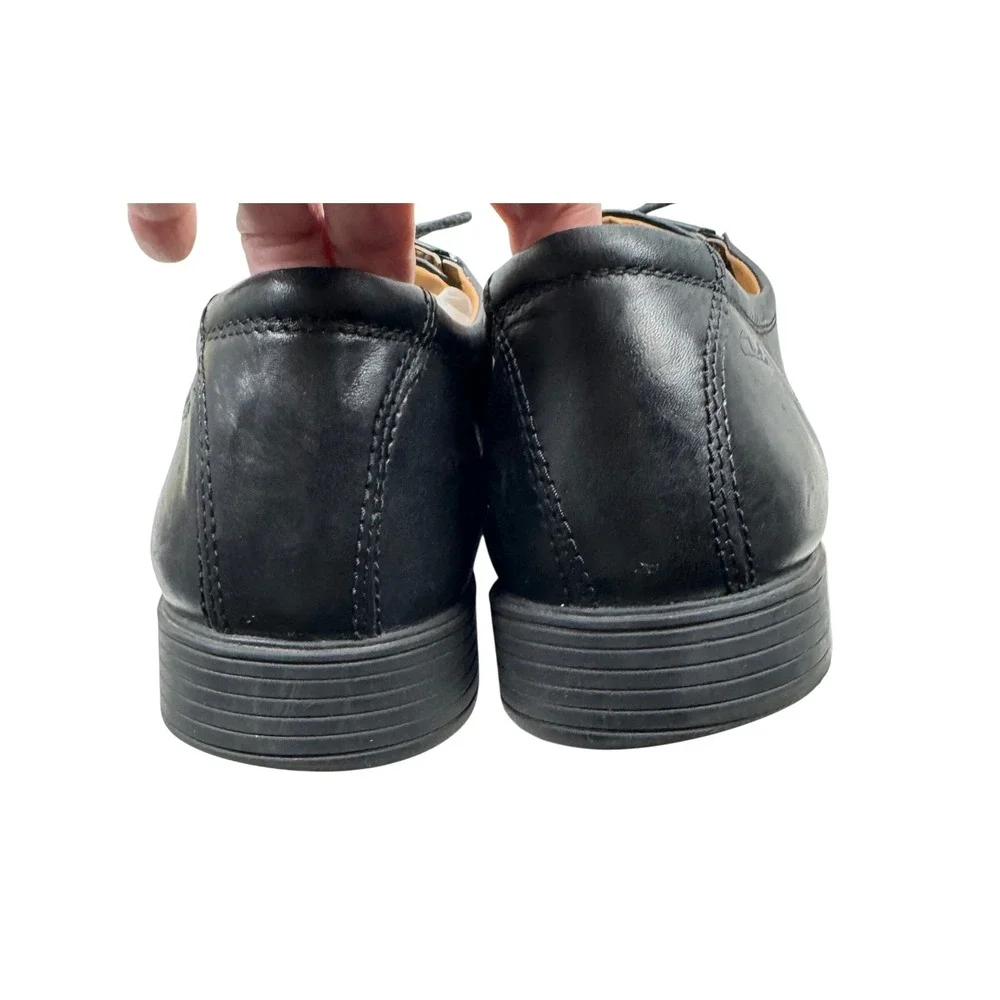 Clarks Tilden Cap Oxford Mens 13 Black Leather Bicycle‎ Toe Dress Shoes Career